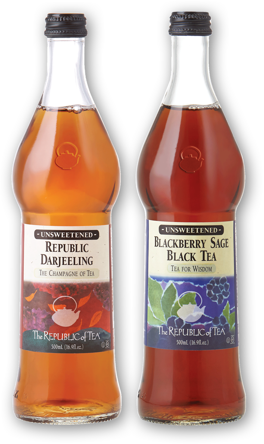 Bottles of Bottled Teas